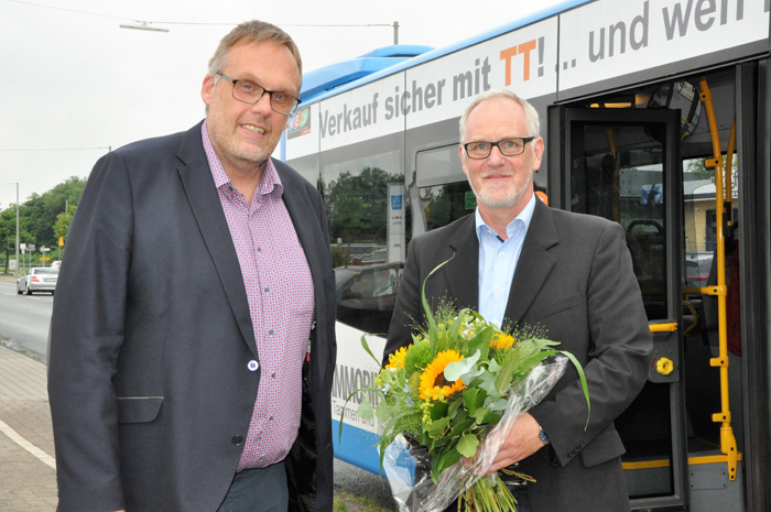 Man sieht den Geschäftsführer der GPS Klaus Puschmann und
