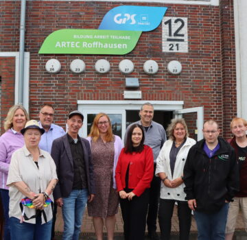 ARTEC Roffhausen Kerstin Tack Vorsitzende Paritätischer Niedersachsen Tack on Tour mit Klaus Puschmann Sabine Gastmann